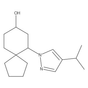 6-[4-(propan-2-yl)-1H-pyrazol-1-yl]spiro[4.5]decan-8-ol Structure