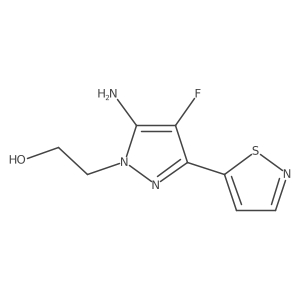 2-[5-amino-4-fluoro-3-(1,2-thiazol-5-yl)-1H-pyrazol-1-yl]ethan-1-ol Structure