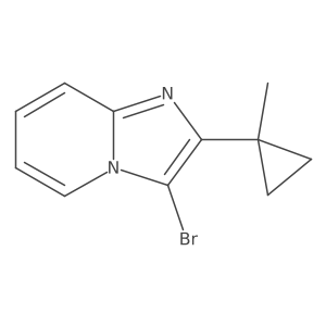 3-Bromo-2-(1-methylcyclopropyl)imidazo[1,2-a]pyridine结构式