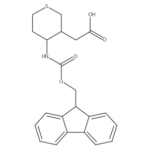 2-[4-({[(9H-fluoren-9-yl)methoxy]carbonyl}amino)thian-3-yl]acetic acid Structure