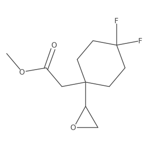 Methyl 2-[4,4-difluoro-1-(oxiran-2-yl)cyclohexyl]acetate结构式