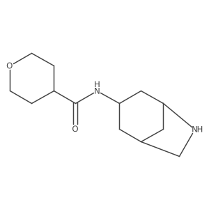 N-{6-azabicyclo[3.2.1]octan-3-yl}oxane-4-carboxamide结构式