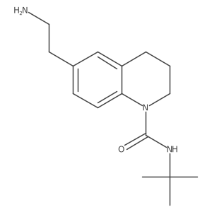 6-(2-aminoethyl)-N-tert-butyl-1,2,3,4-tetrahydroquinoline-1-carboxamide Structure