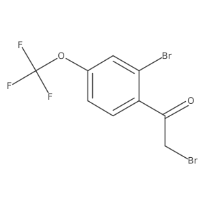 2-Bromo-1-(2-bromo-4-(trifluoromethoxy)phenyl)ethanone Structure