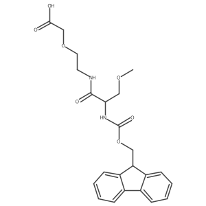 2-{2-[2-({[(9H-fluoren-9-yl)methoxy]carbonyl}amino)-3-methoxypropanamido]ethoxy}acetic acid结构式