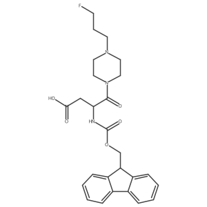 3-({[(9H-fluoren-9-yl)methoxy]carbonyl}amino)-4-[4-(3-fluoropropyl)piperazin-1-yl]-4-oxobutanoic acid Structure