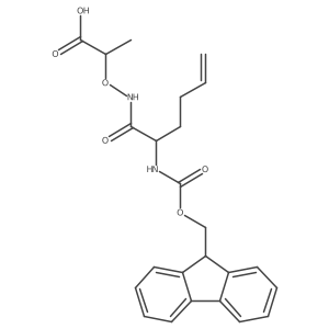 2-{[2-({[(9H-fluoren-9-yl)methoxy]carbonyl}amino)hex-5-enamido]oxy}propanoic acid Structure