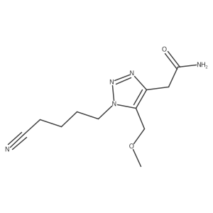 2-[1-(4-cyanobutyl)-5-(methoxymethyl)-1H-1,2,3-triazol-4-yl]acetamide Structure