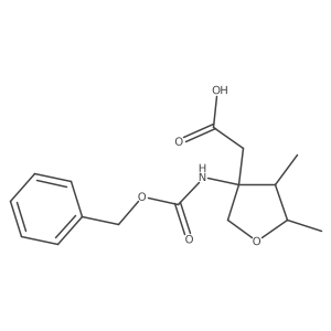 2-(3-{[(Benzyloxy)carbonyl]amino}-4,5-dimethyloxolan-3-yl)acetic acid结构式
