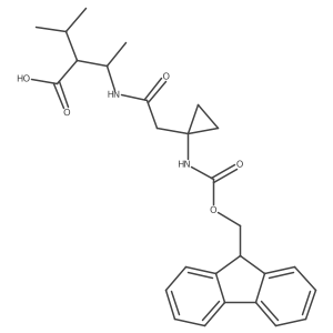 3-{2-[1-({[(9H-fluoren-9-yl)methoxy]carbonyl}amino)cyclopropyl]acetamido}-2-(propan-2-yl)butanoic acid Structure