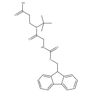 3-[N-tert-butyl-2-({[(9H-fluoren-9-yl)methoxy]carbonyl}amino)acetamido]propanoic acid Structure