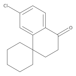 7'-chloro-3',4'-dihydro-2'H-spiro[cyclohexane-1,1'-naphthalene]-4'-one结构式
