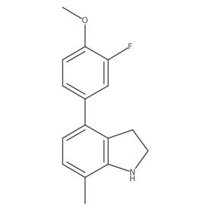 4-(3-fluoro-4-methoxyphenyl)-7-methyl-2,3-dihydro-1H-indole Structure