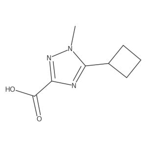 5-cyclobutyl-1-methyl-1H-1,2,4-triazole-3-carboxylic acid结构式
