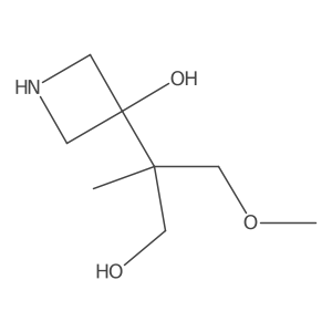 3-(1-Hydroxy-3-methoxy-2-methylpropan-2-yl)azetidin-3-ol结构式