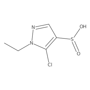 5-chloro-1-ethyl-1H-pyrazole-4-sulfinic acid结构式