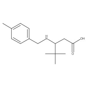 4,4-Dimethyl-3-{[(4-methylphenyl)methyl]amino}pentanoic acid Structure