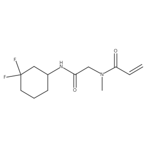 N-{[(3,3-difluorocyclohexyl)carbamoyl]methyl}-N-methylprop-2-enamide Structure