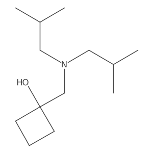 1-{[Bis(2-methylpropyl)amino]methyl}cyclobutan-1-ol Structure