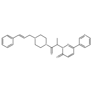 (E)-2-(1-(4-cinnamylpiperazin-1-yl)-1-oxopropan-2-yl)-6-(pyridin-3-yl)pyridazin-3(2H)-one Structure