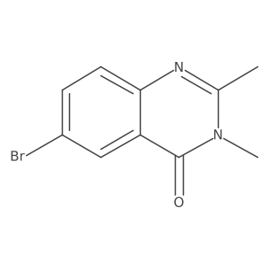 6-Bromo-2,3-dimethylquinazolin-4-one结构式