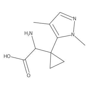 2-amino-2-[1-(1,4-dimethyl-1H-pyrazol-5-yl)cyclopropyl]acetic acid Structure