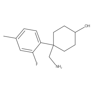 4-(Aminomethyl)-4-(2-fluoro-4-methylphenyl)cyclohexan-1-ol Structure