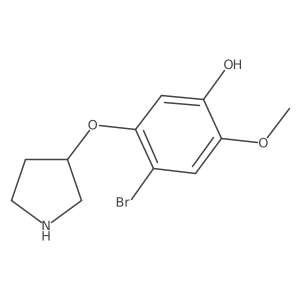 4-Bromo-2-methoxy-5-(pyrrolidin-3-yloxy)phenol Structure