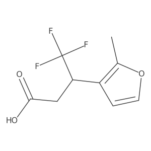 4,4,4-Trifluoro-3-(2-methylfuran-3-yl)butanoic acid Structure