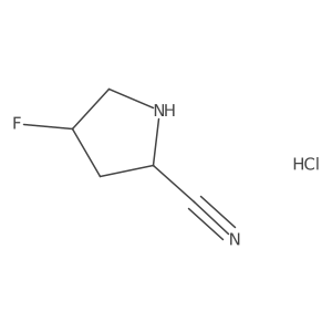 4-fluoropyrrolidine-2-carbonitrile;hydrochloride结构式