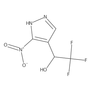 2,2,2-trifluoro-1-(3-nitro-1H-pyrazol-4-yl)ethan-1-ol Structure