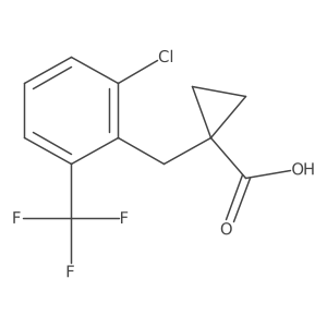 1-{[2-Chloro-6-(trifluoromethyl)phenyl]methyl}cyclopropane-1-carboxylic acid结构式