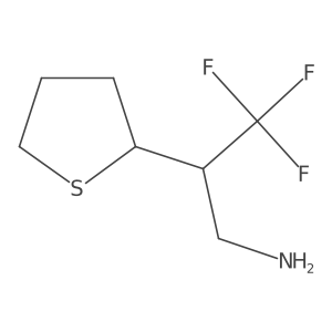 3,3,3-Trifluoro-2-(thiolan-2-yl)propan-1-amine结构式