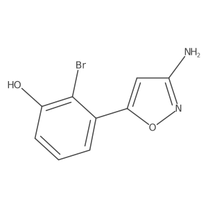 3-(3-Amino-1,2-oxazol-5-yl)-2-bromophenol Structure