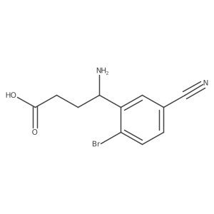 4-Amino-4-(2-bromo-5-cyanophenyl)butanoic acid结构式