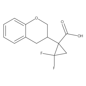 1-(3,4-dihydro-2H-1-benzopyran-3-yl)-2,2-difluorocyclopropane-1-carboxylic acid Structure