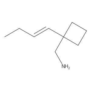 [1-(But-1-en-1-yl)cyclobutyl]methanamine结构式