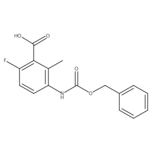 6-Fluoro-2-methyl-3-(phenylmethoxycarbonylamino)benzoic acid Structure