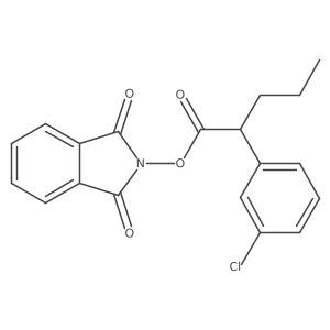 1,3-dioxo-2,3-dihydro-1H-isoindol-2-yl 2-(3-chlorophenyl)pentanoate结构式