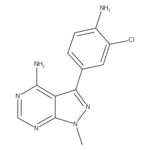 3-(4-amino-3-chlorophenyl)-1-methyl-1H-pyrazolo[3,4-d]pyrimidin-4-amine Structure