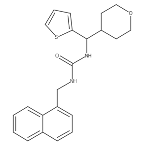 3-[(Naphthalen-1-yl)methyl]-1-[(oxan-4-yl)(thiophen-2-yl)methyl]urea Structure