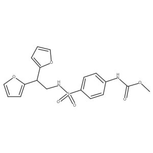 methyl (4-(N-(2,2-di(furan-2-yl)ethyl)sulfamoyl)phenyl)carbamate结构式