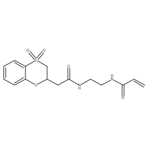 N-{2-[2-(4,4-dioxo-2,3-dihydro-1,4lambda6-benzoxathiin-2-yl)acetamido]ethyl}prop-2-enamide结构式