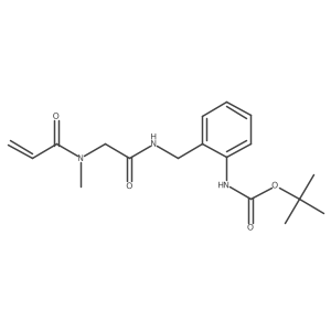 Tert-butyl N-[2-[[[2-[methyl(prop-2-enoyl)amino]acetyl]amino]methyl]phenyl]carbamate结构式