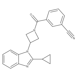3-[3-(2-cyclopropyl-1H-1,3-benzodiazol-1-yl)azetidine-1-carbonyl]benzonitrile结构式