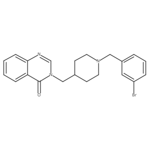 3-({1-[(3-Bromophenyl)methyl]piperidin-4-yl}methyl)-3,4-dihydroquinazolin-4-one Structure