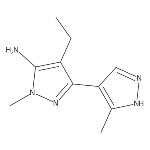 4-ethyl-1-methyl-3-(5-methyl-1H-pyrazol-4-yl)-1H-pyrazol-5-amine结构式
