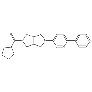 3-[5-(Oxolane-2-carbonyl)-octahydropyrrolo[3,4-c]pyrrol-2-yl]-6-phenylpyridazine结构式