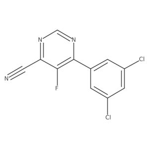 6-(3,5-Dichlorophenyl)-5-fluoropyrimidine-4-carbonitrile Structure