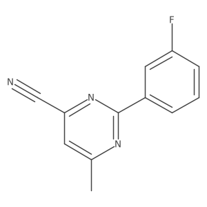 2-(3-Fluorophenyl)-6-methylpyrimidine-4-carbonitrile结构式